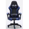 Bürostuhl Top e Shop REMUS – gepolsterte Sitzfläche und gepolsterte Rückenlehne, schwarz/blau, mit Rollen