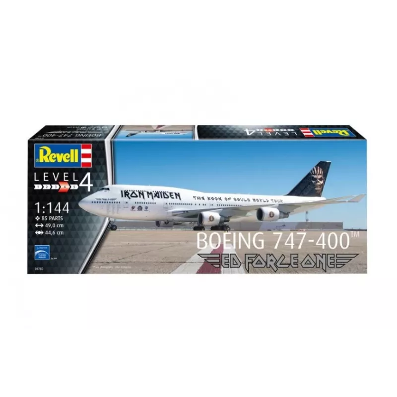 Revell 03780 Boeing 747-400 Iron Maiden Ed Force One 1:144 Maßstab Unbemalter/Ungebauter Plastikmodellbausatz