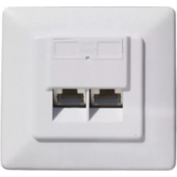 Geschirmte Cat 6A Aufputz-Anschlussdose helos 74276-SET 2‑Port