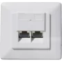 Geschirmte Cat 6A Aufputz-Anschlussdose helos 74276-SET 2‑Port