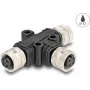 Kabel-Splitter DeLOCK M12 T-Splitter A-codiert 4 Pin 1 x Buchse auf 2 x Buchse