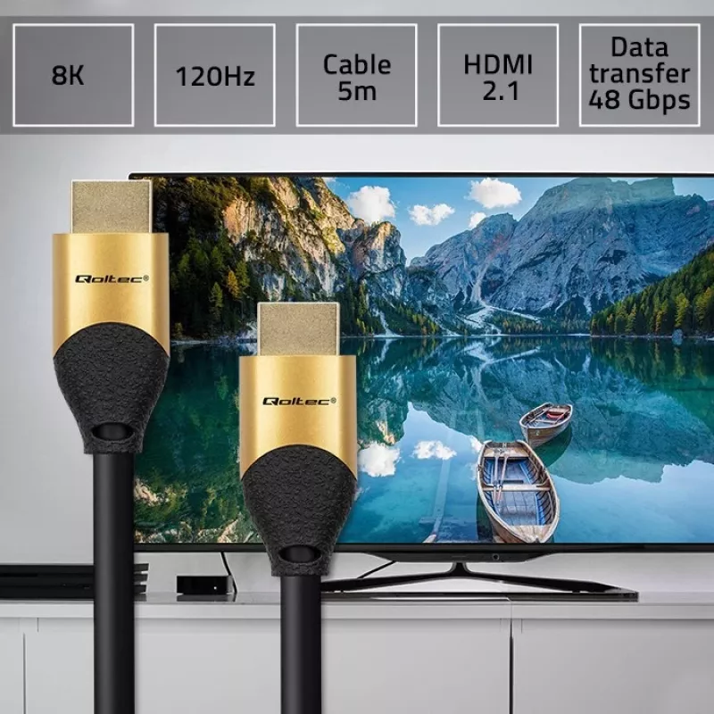 Qoltec 50357 HDMI-Kabel 5 m HDMI Typ A (Standard) Schwarz