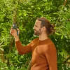 Astschere PremiumCut Pro - frisches Holz Grau/Türkis, Bypass