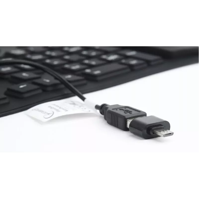Silikon-Tastatur USB+PS/2 schwarz