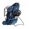 Baby-Trage-Rucksack DEUTER Kid Comfort Active — blau, Polyamid, bis 22 kg, Sonnenverdeck, Fußstütze, VariQuick, Lite Air