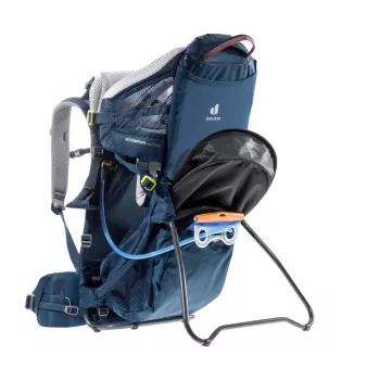 Baby-Trage-Rucksack DEUTER Kid Comfort Active — blau, Polyamid, bis 22 kg, Sonnenverdeck, Fußstütze, VariQuick, Lite Air