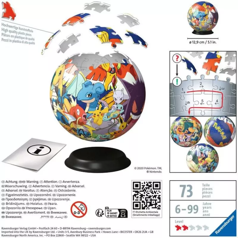 Ravensburger Pokémon 3D Puzzle 72 Stk. Cartoons