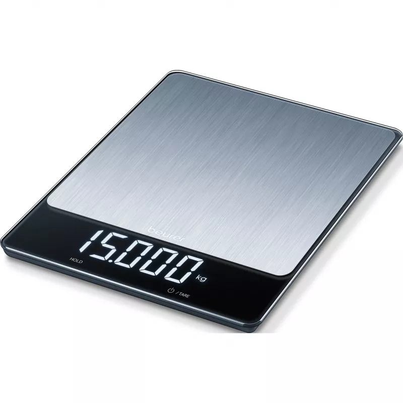 Küchenwaage Beurer KS 34 XL Edelstahl, Kapazität 5 kg, Genauigkeit 1 g
