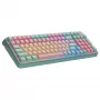 Tastatur Cooler Master MK770 mechanisch, USB + RF Wireless + Bluetooth, QWERTY Französisch, 99 Tasten, RGB, Türkis