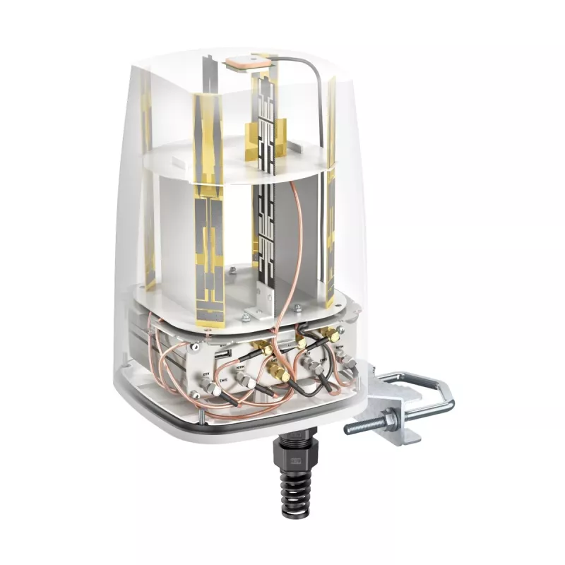 Omnidirektionale Netzwerkantenne QuWireless QuSpot AX12S PoE/LAN, Multiband 0,694–6 GHz, max. Gewinn 3 dBi, weiß