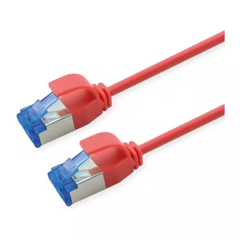 ROLINE Patchkabel Cat.6A (Klasse EA) S/FTP (PiMF), LSOH, PoE, Rot, 0,3 m