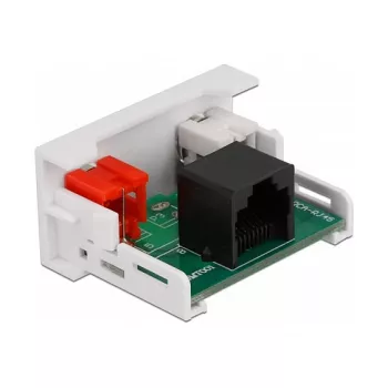 DeLOCK Easy 45 Modul 2 x Cinch-Buchse auf RJ45-Buchse 22,5 x 45 mm