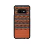 Smartphone-Hülle man and wood für Galaxy S10e — braunes Karo mit schwarzer Umrandung