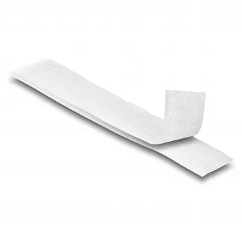 DeLOCK Heavy-duty Klettband 25 m x 20 mm weiß