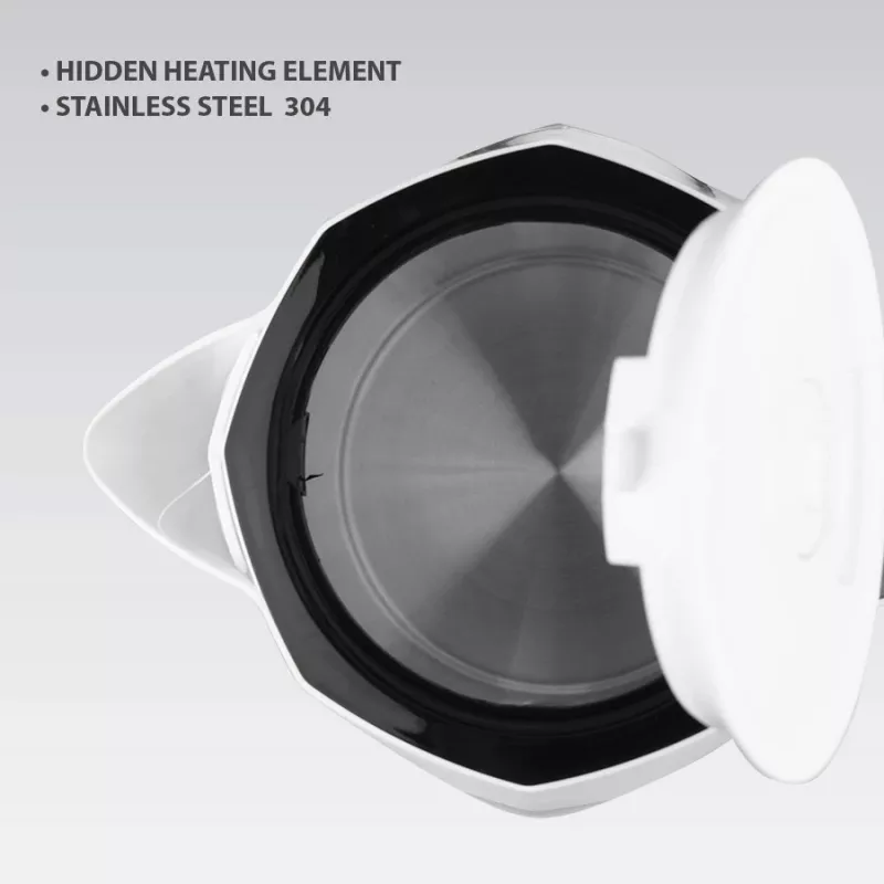 Elektrischer Wasserkocher Maestro MR-058-WHITE 1,8 L, 2000 W, kabellos, herausnehmbarer Filter