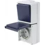 as - Schwabe 62455 Aufputzschalter IP54 Grau (62455)