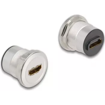 DeLOCK 88191 Steckdose 2 x HDMI Schwarz Silber