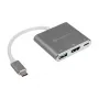 SilverStone SST-EP08C - USB 3.1 Typ-C-Adapter auf HDMI/USB Typ C/USB Typ A - Silber