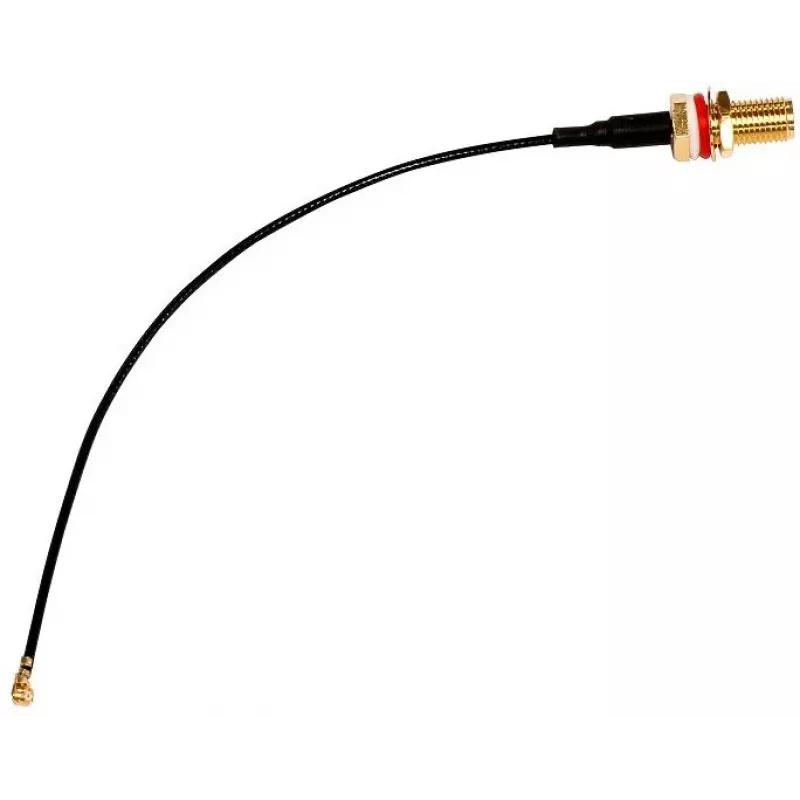 Koaxialkabel MikroTik ACSMAUFL SMA-Buchse gerade 1 m Schwarz