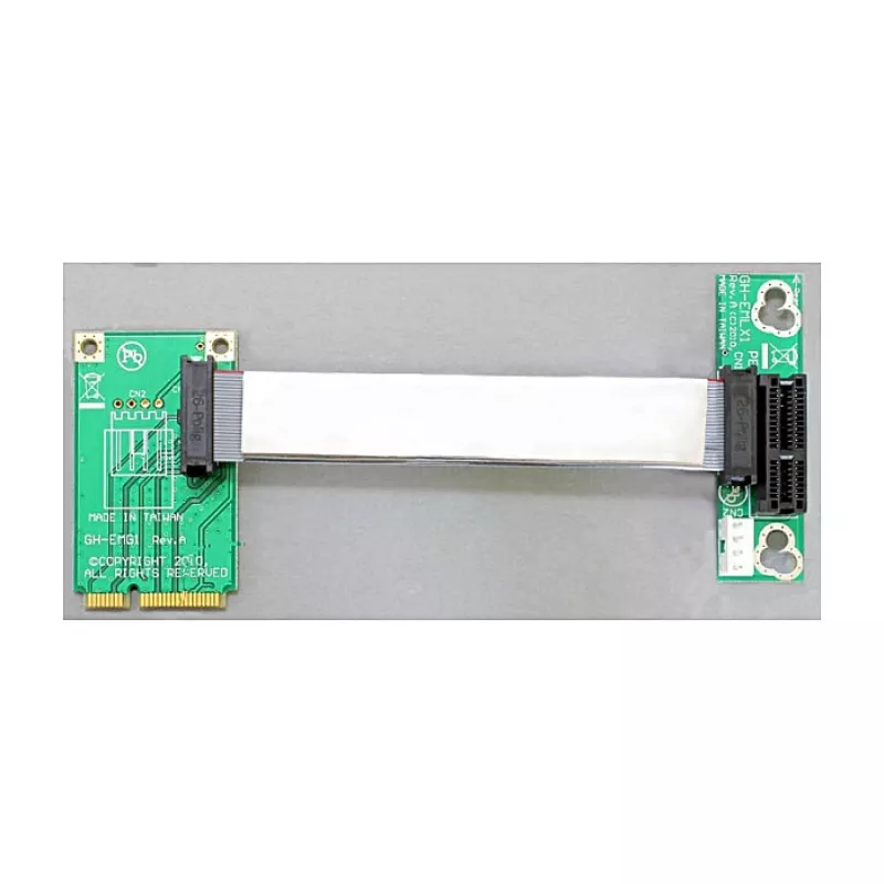 Riser Karte Mini PCI Express > PCI Express x1 links gerichtet