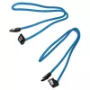 Corsair Premium Sleeved SATA-Kabel gewinkelt, Blau 60 cm - 2er-Pack