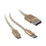 Akasa AK-CBUB42-12GL USB-Kabel 1,2 m USB 2.0 USB A USB C/Micro-USB B Gold (AK-CBUB42-12GL)