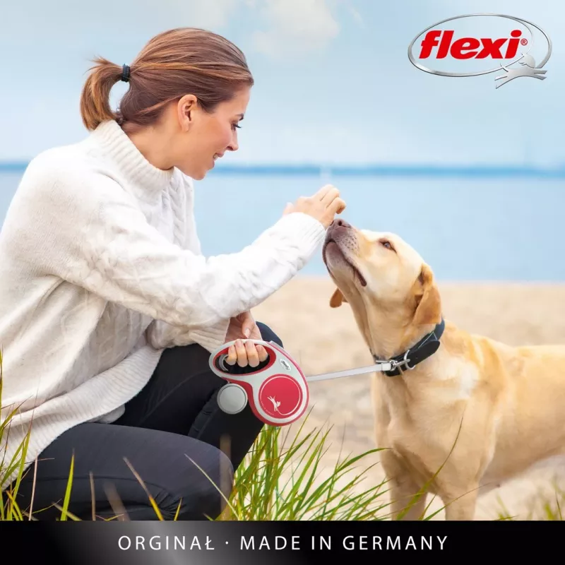 Flexi neu COMFORT 8 m Schwarz, graue Hunde-Rollleine