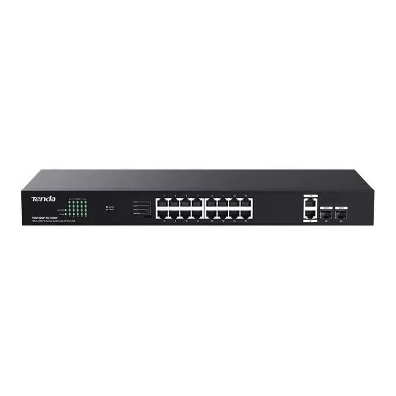 Switch TENDA TEG1120P-16-150W PoE+ Gigabit 16x 1Gb/s, 135W PoE-Budget