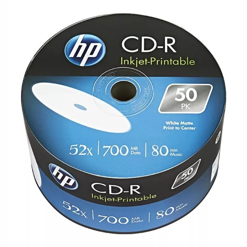 VERBATIM CD-R 52x 700MB bedruckbare Rohlinge – 50er-Pack