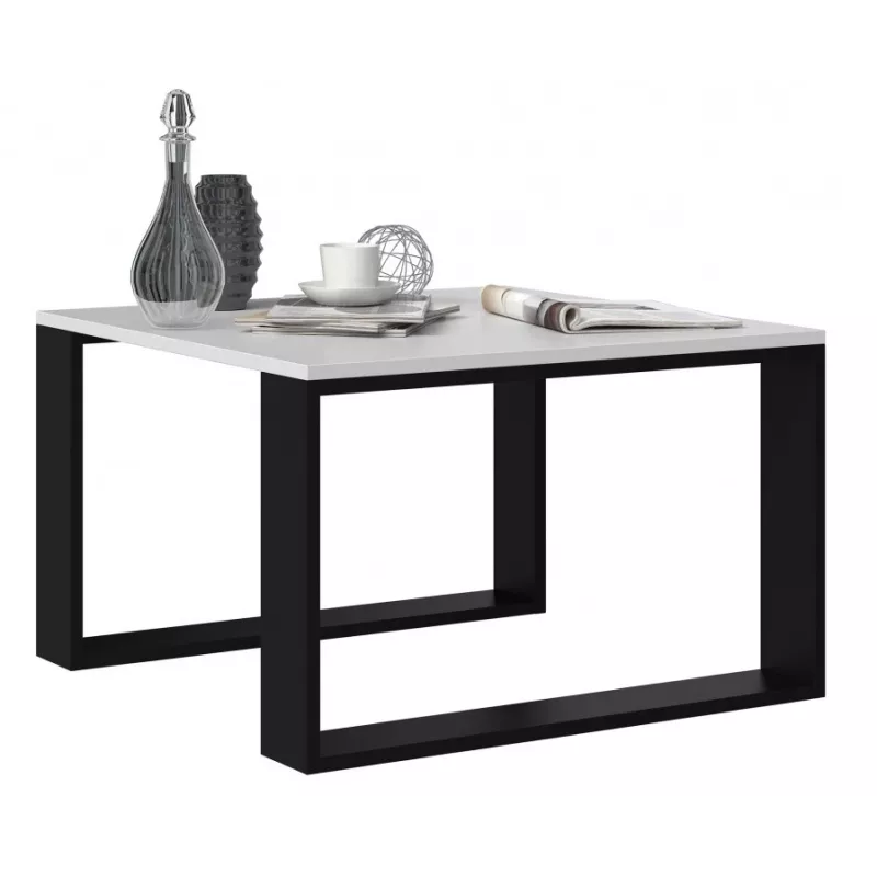 MODERN MINI table 67x67x40 cm Weiß/Schwarz