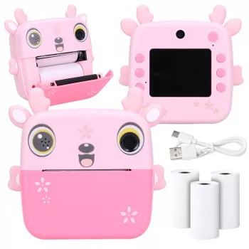 Extralink Set | Thermodrucker EPP-005 Pink + Thermopapier 3 Rollen | fawn