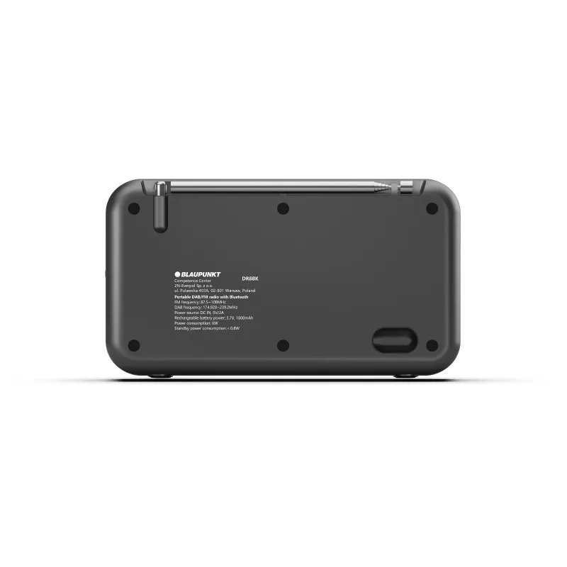 DAB+/UKW-Radio BLAUPUNKT DR8BK – digitaler Radiowecker mit FM/DAB+, Bluetooth 5.3, 2 W, 1800 mAh, USB-Ladefunktion, schwarz