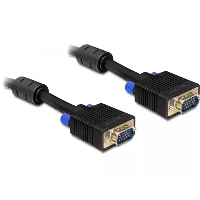 VGA-Kabel DeLOCK 5m, VGA (D-Sub) Schwarz, 82559