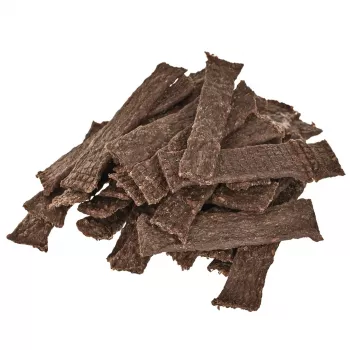 Hundeleckerlis PETITTO Monoprotein Beef Strips 400 g — Monoprotein-Hypoallergen-Rindersnack für ausgewachsene Hunde