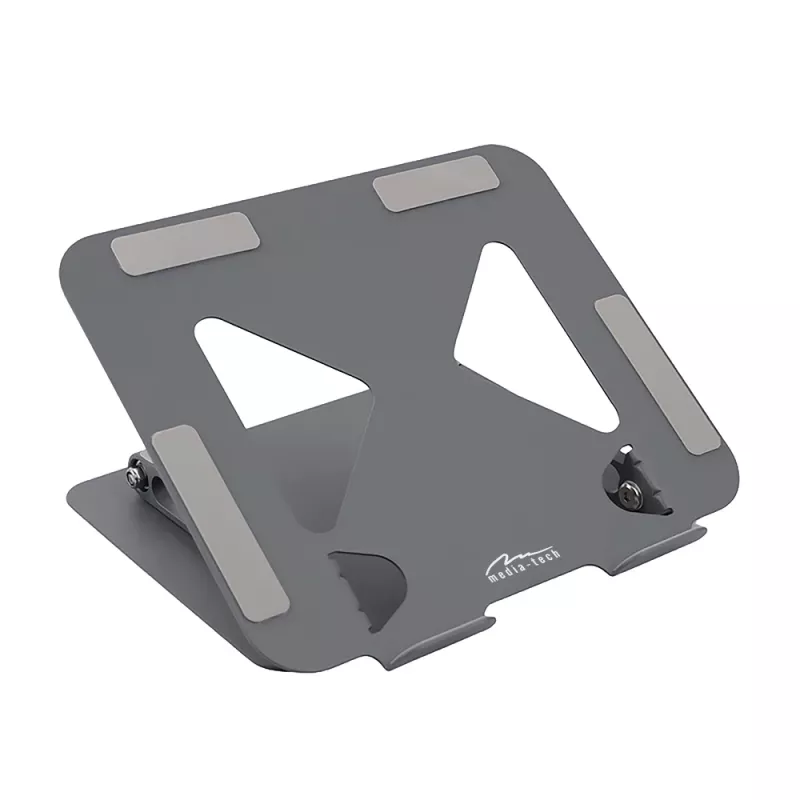 Laptop-Ständer MEDIA-TECH MT2661 — höhenverstellbar, faltbares Aluminium-Design für Notebooks bis 17 Zoll