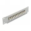 Glasfaser-Patchpanel DeLOCK 10 Zoll 12 Port LC Duplex Beige 1U Grau