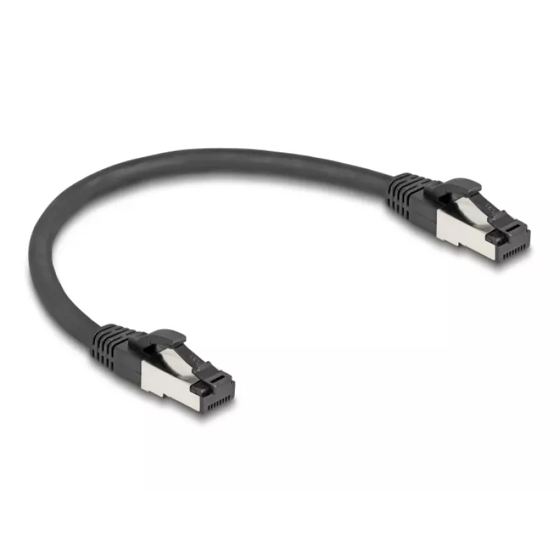 Netzwerkkabel DeLOCK 80566 RJ-45 Cat8.1 0,25 m Schwarz