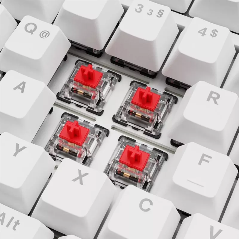 Sharkoon SGK25 75% QWERTZ USB kabelgebundene RGB LED Tastatur weiß
