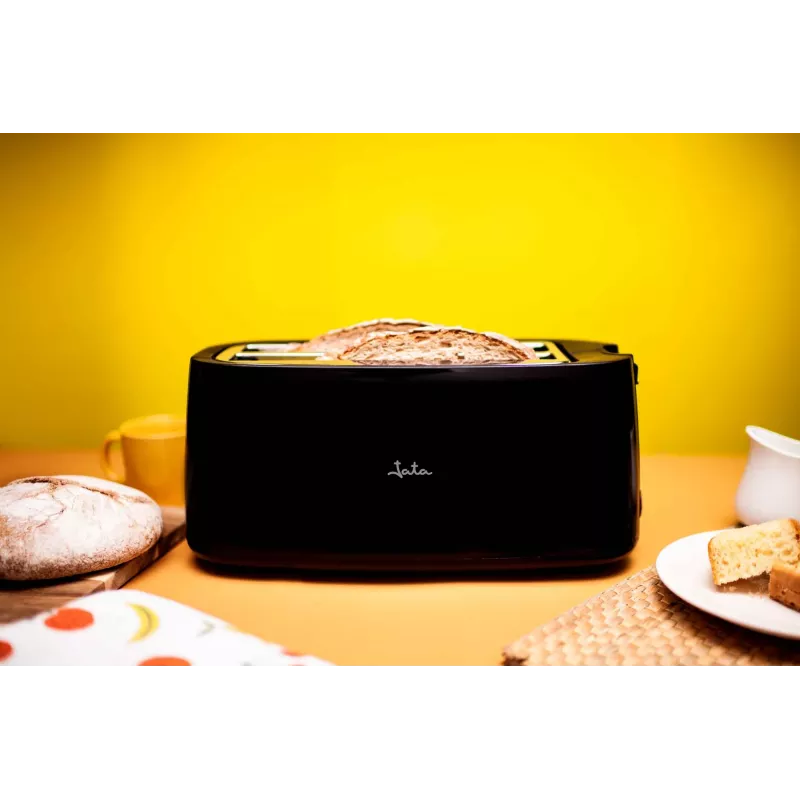 Toaster Jata JETT1585 2-Scheiben 1400 W Schwarz Tasten Drehregler 230 V Schlitzbreite 25 cm Schlitztiefe 3 cm