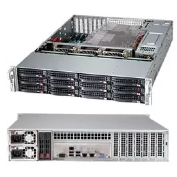 Servergehäuse Supermicro CSE-826BAC12-R1K23LPB Rack Schwarz 1200 W