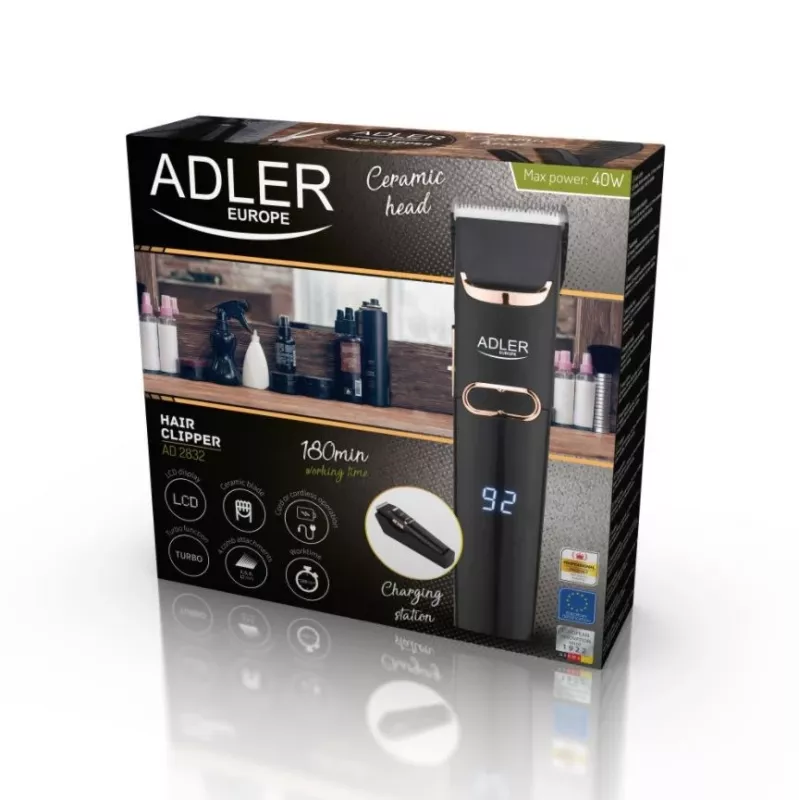 Adler AD 2832 kabelloser Haarschneider, schwarz