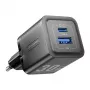 Vention FEQB0-EU Innenraum-AC-Schnellladegerät 30W, 1x USB-C, schwarz — für Smartphone, Tablet, Smartwatch, Kopfhörer