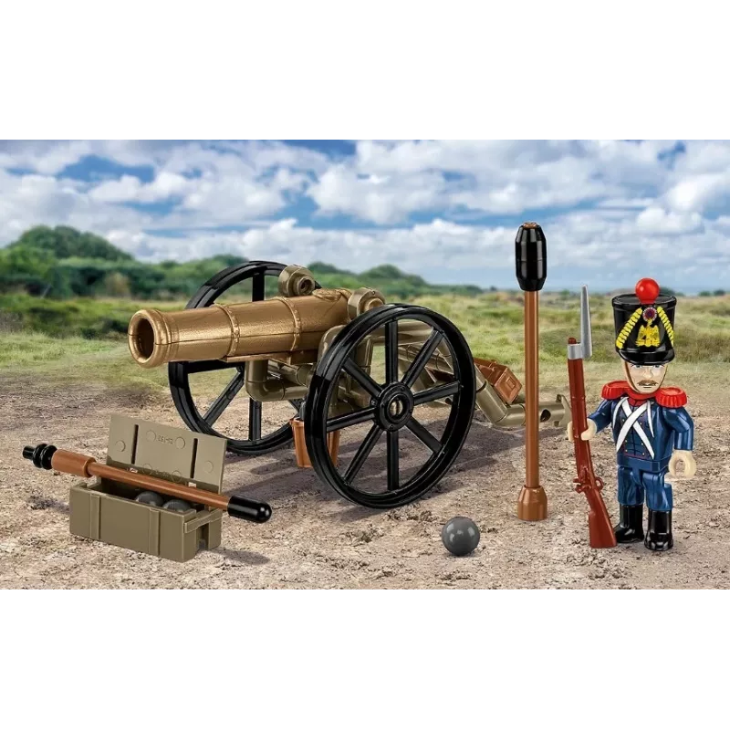 Französischer Artillerist mit Kanone Bausteinset, 97 Teile