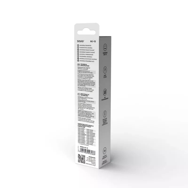 Savio RC-12 Fernbedienung IR Wireless TV