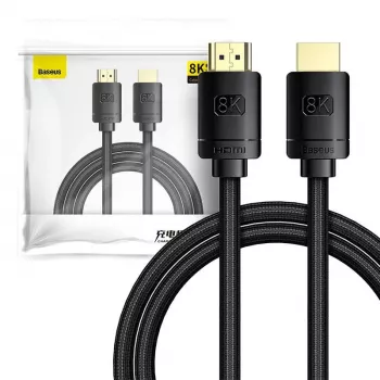 Baseus High Definition Series HDMI 2.1 Kabel, 8K 60Hz, 3D, HDR, 48Gbps, 2m (schwarz)