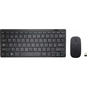 Renkforce RF-KMC-410 Wireless Tastatur, Maus-Set Deutsch, QWERTZ Schwarz (RF-4509132)