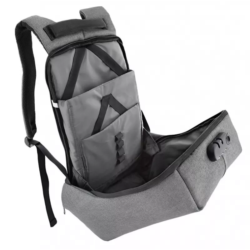 Notebook-Rucksack Tellur 15.6 Antitheft V2 mit USB-Anschluss, grau