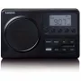 Tragbares Radio Lenco MPR-035BK — FM/AM, Netz- und Batteriebetrieb, 2,5-Zoll-LCD, 20 FM-Senderspeicher, 3,5-mm-Ausgang