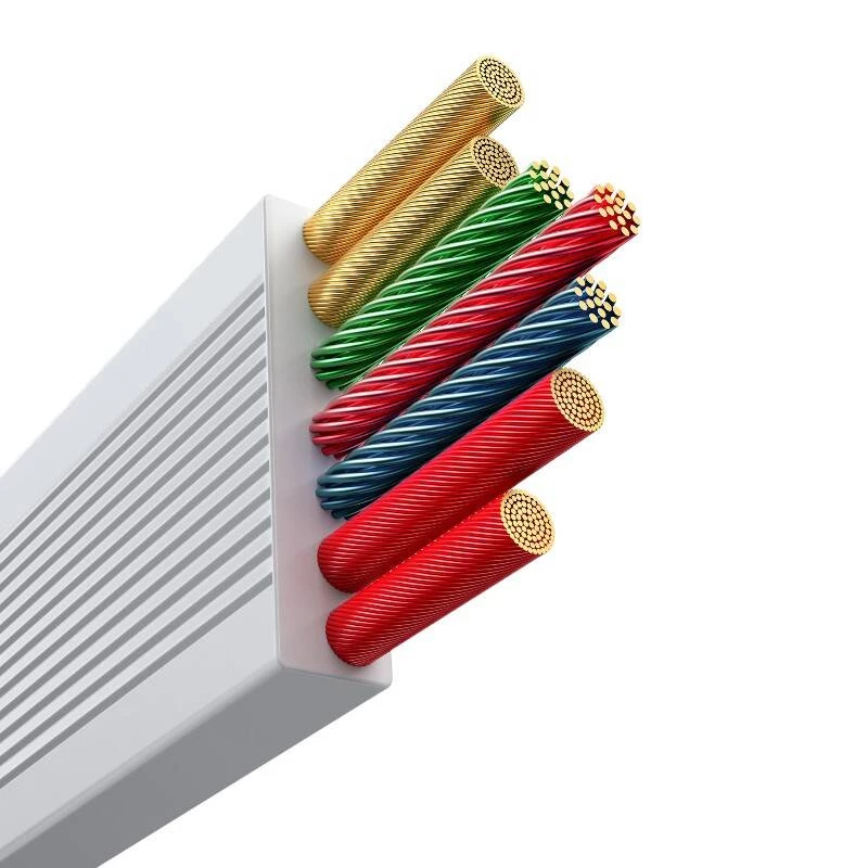 Schnellladekabel 3in1 Baseus Free2Draw USB-C auf USB-C/Lightning/Micro 100W, 1,1m (weiß)