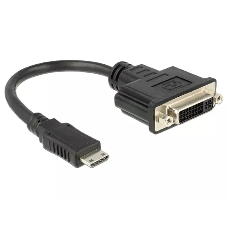 Video-Kabeladapter DeLOCK 65564 0,2 m HDMI Typ C auf DVI‑D Schwarz